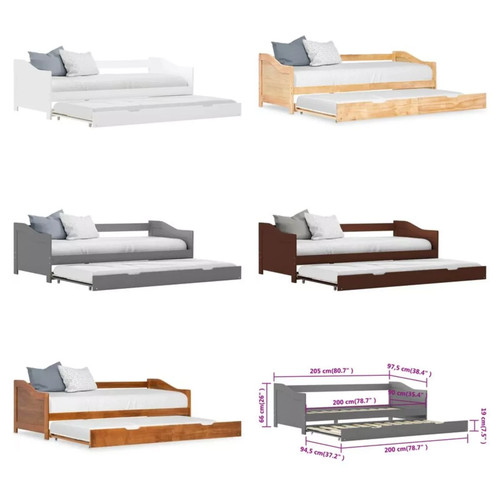 Day bed pull - pull-out, wooden