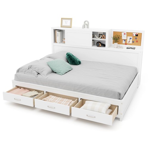 Double size daybed wooden sofa - double,