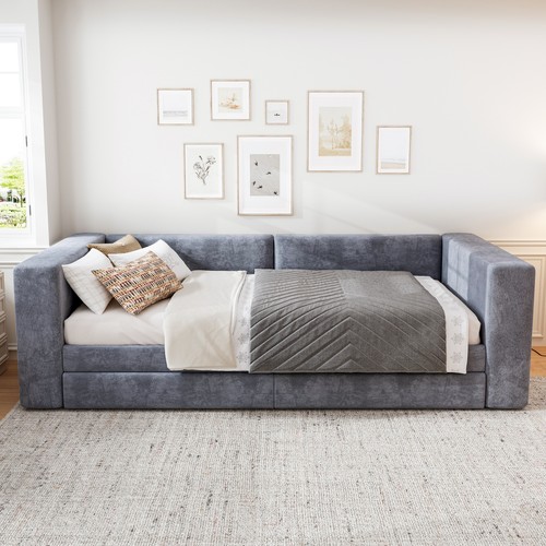 Upholstered bed 3ft - upholstered,